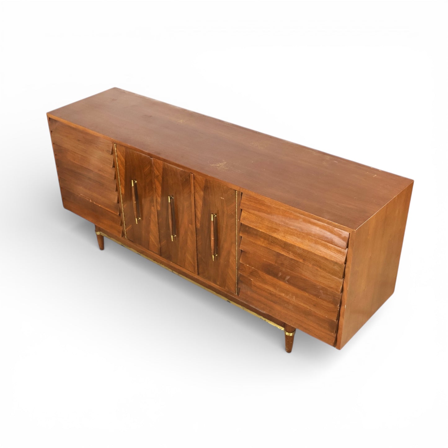 American of Martinsville Dania Collection Vintage Mid Century Modern Lowboy Dresser c. 1960s