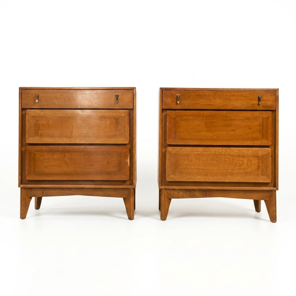 Red Lion Vintage Mid Century Modern Pair of Nightstands c. 1960s