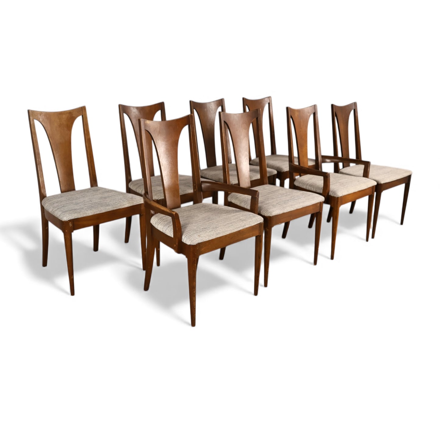 Broyhill Brasilia Set of 8 Vintage Mid Century Modern Dining Chairs c. 1960s