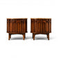 Kent Coffey Perspecta Vintage Mid Century Modern Marble Top Pair of Nightstands c. 1960s