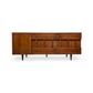 American of Martinsville Vintage Mid Century Modern Brutalist Lowboy Dresser c. 1960s