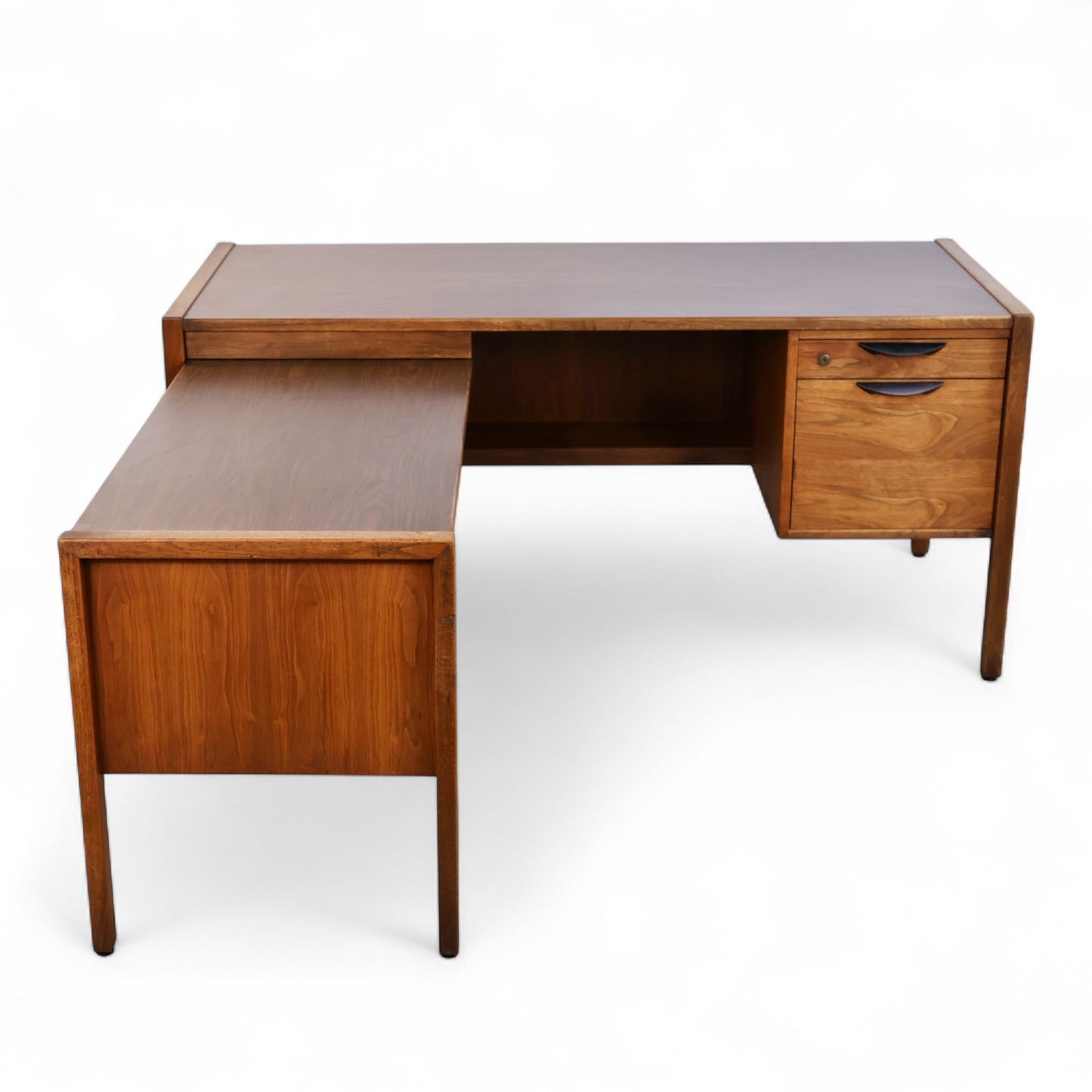 Jens Risom Vintage Mid Century Modern L-Shaped Executive Desk and Return c. 1960s