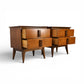 Bassett Mayan Vintage Mid Century Modern Tiki Pair of Nightstands