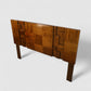 Lane Staccato Vintage Brutalist Mid Century Modern Queen Headboard c. 1960s