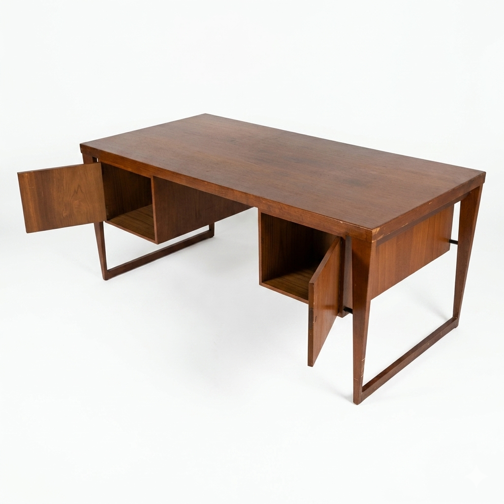 Kai Kristiansen Teak Desk Mid Century Modern Danish c. 1960s — view 14