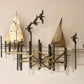 Curtis Jere Brutalist seagulls and sailboats sculpture, vintage