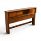 United Furniture Diamond Front Vintage Mid Century Modern Full Size Book Case Headboard c. 1960s
