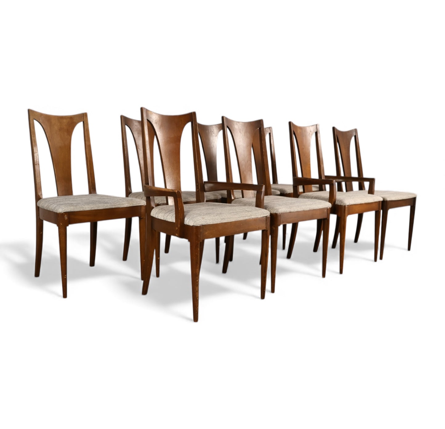 Broyhill Brasilia Set of 8 Vintage Mid Century Modern Dining Chairs c. 1960s