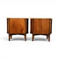 Kent Coffey Perspecta Vintage Mid Century Modern Marble Top Pair of Nightstands c. 1960s