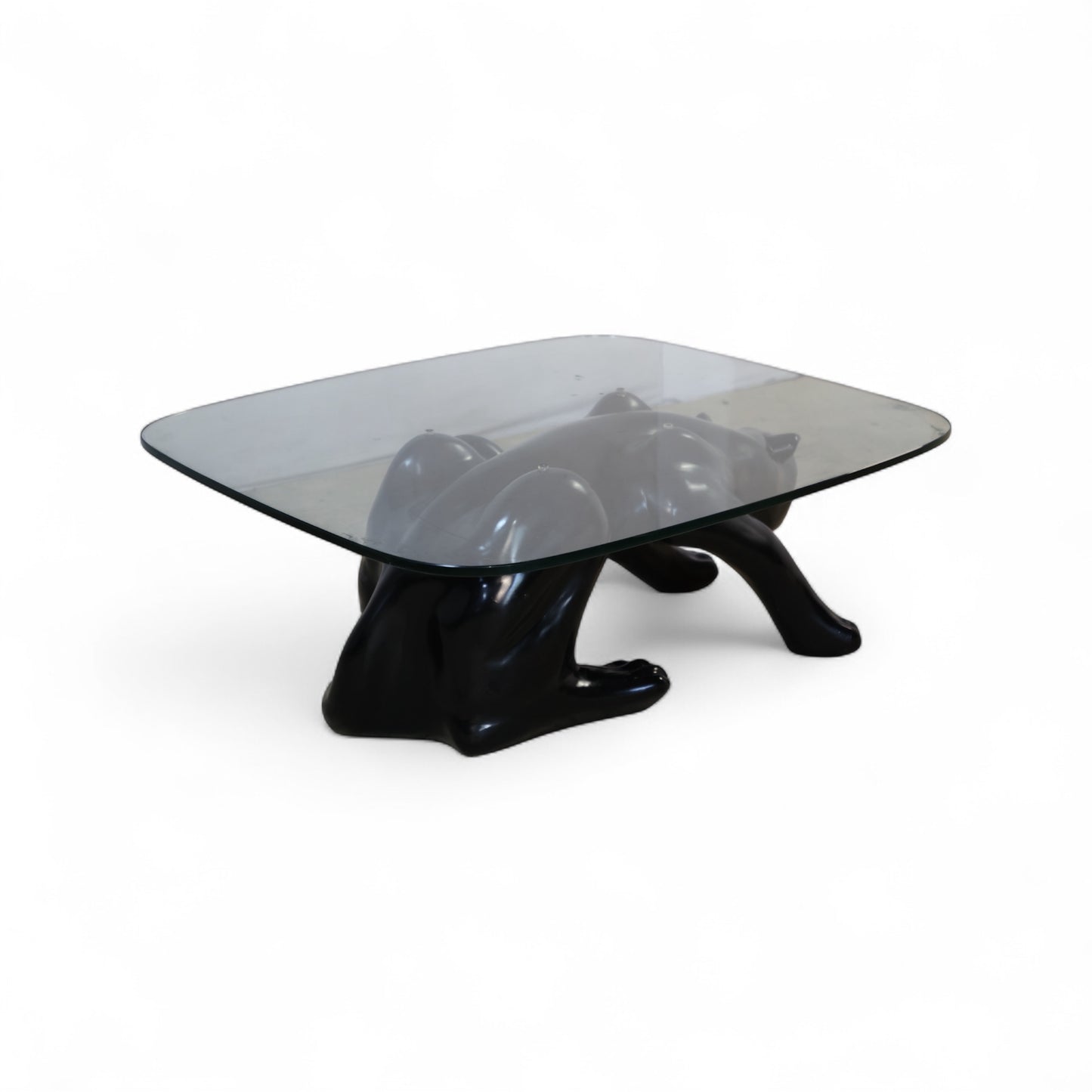 Ceramic Glazed Vintage Mid Century Modern Panther Coffee Table c. 1970s