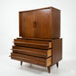 Young Manufacturing Vintage Concave Top Mid Century Modern Highboy Dresser c. 1960s — view 4