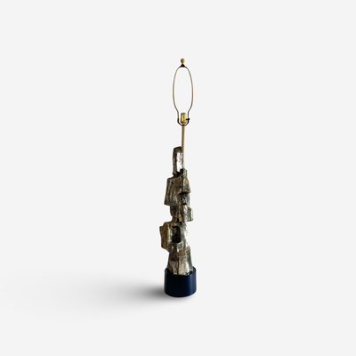 Richard Barr for Laurel Lamp Co. Brutalist Vintage Mid Century Mode... — brass construction, front view