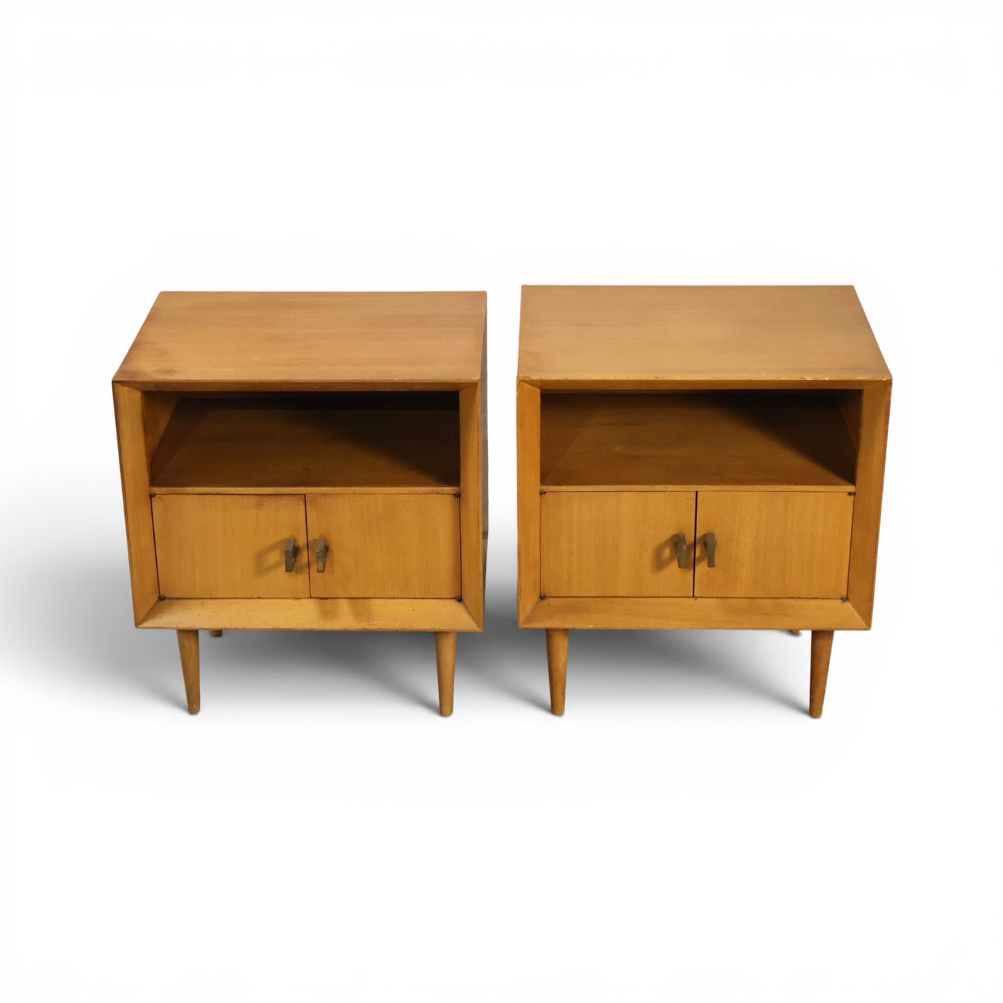 Pair of Bleached Mahogany Nightstands c. 1950s