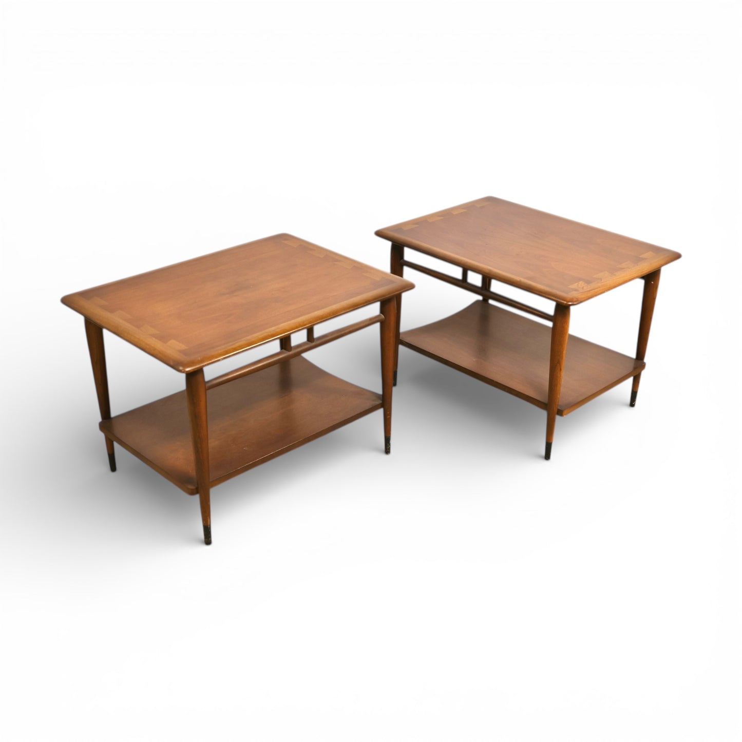 Andre Bus for Lane Acclaim Vintage Pair of Mid Century Modern End Tables c. 1960s