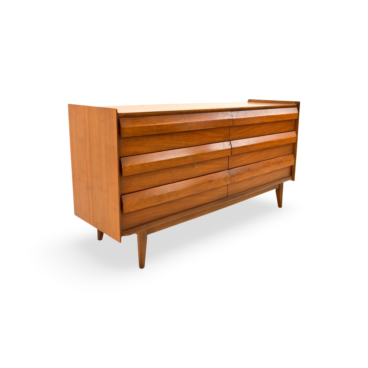 Lane First Edition dresser with tapered legs, vintage 1960s design