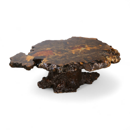 Original Star Dust Redwood Burl Root Vintage Mid Century Modern Free Form Coffee Table c. 1960s