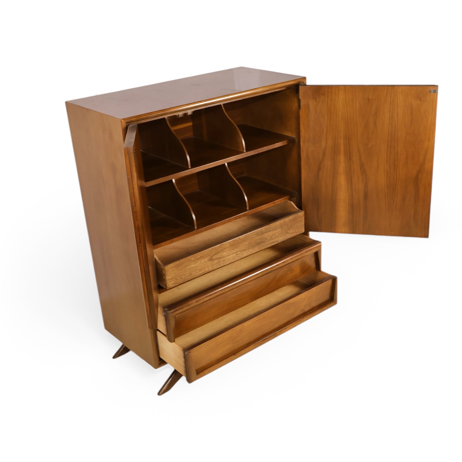 Kroehler Vintage Mid Century Modern Kagan Style Highboy Dresser c. ... – MOD CITY MADNESS Kroehler Vintage Mid Century Modern Kagan Style Highboy Dresser c. ... – MOD CITY MADNESS