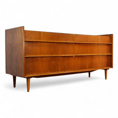 Edmund Spence Vintage Swedish Mid Century Modern 6 Drawer Lowboy Dr... — front view