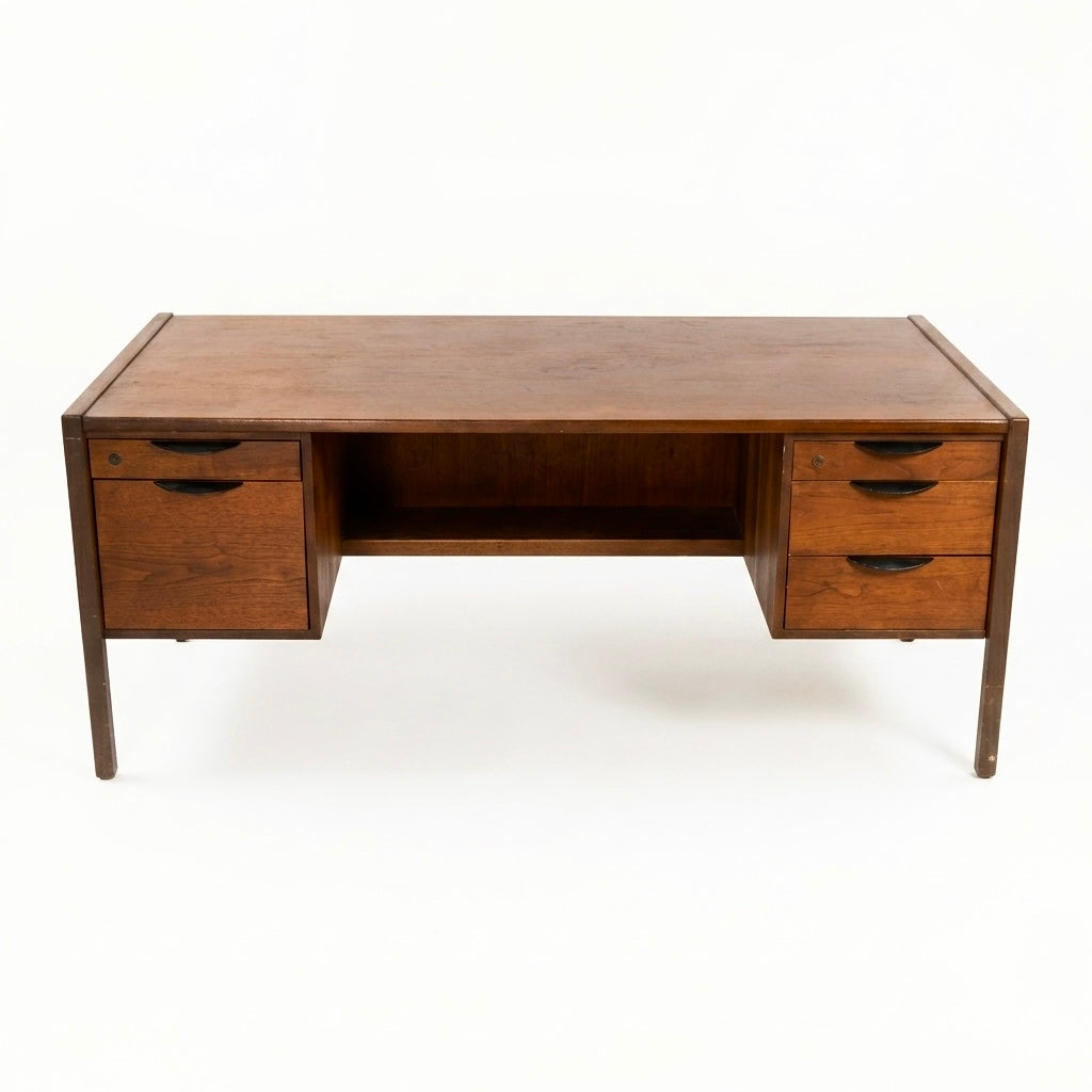 Jens Risom Vintage Mid Century Modern Executive Desk c. 1960s