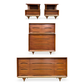 Kent Coffey Elegante Vintage Mid Century Modern 4 Piece Bedroom Set c. 1960s