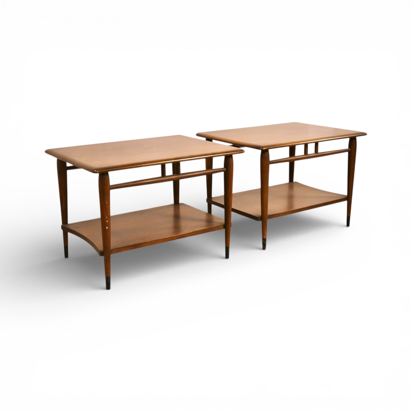 Andre Bus for Lane Acclaim Vintage Pair of Mid Century Modern End Tables c. 1960s