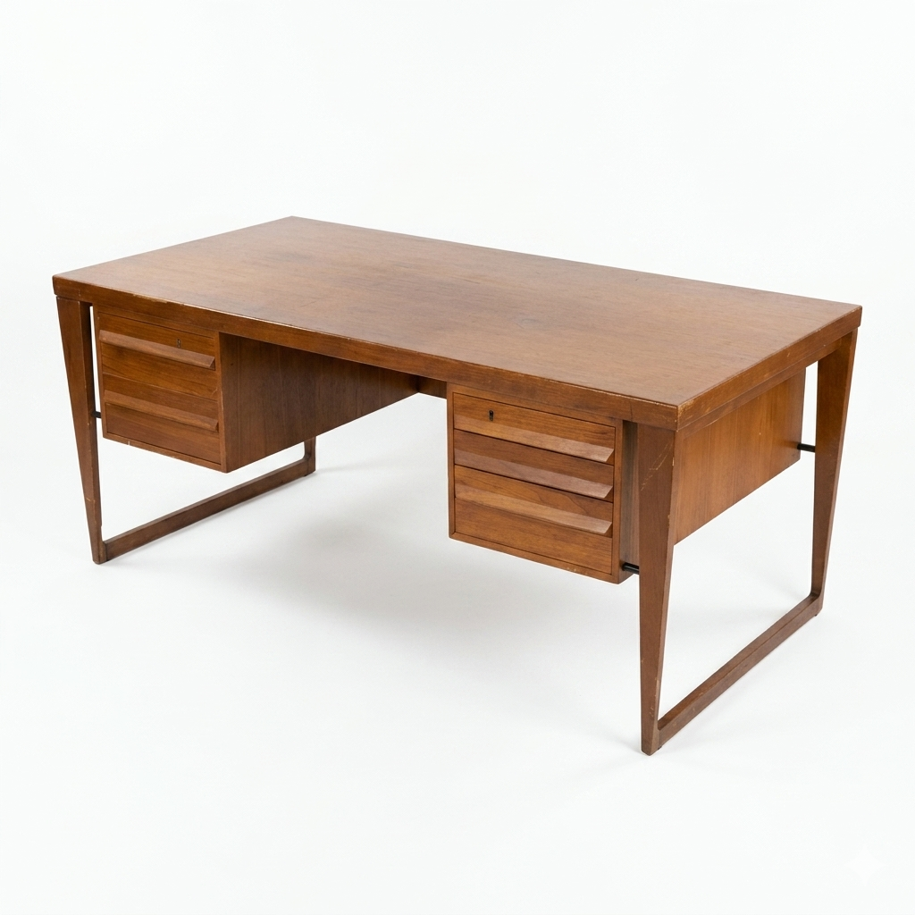 Kai Kristiansen Teak Desk Mid Century Modern Danish c. 1960s — view 2