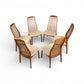 Benny Linden Set of 6 Vintage Mid Century Danish Modern Teak Dininf Chairs c. 1970s
