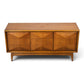United Furniture Diamond Front Vintage Mid Century Modern Nine Drawer Lowboy Dresser c. 1960s