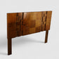 Lane Staccato Vintage Brutalist Mid Century Modern Queen Headboard c. 1960s