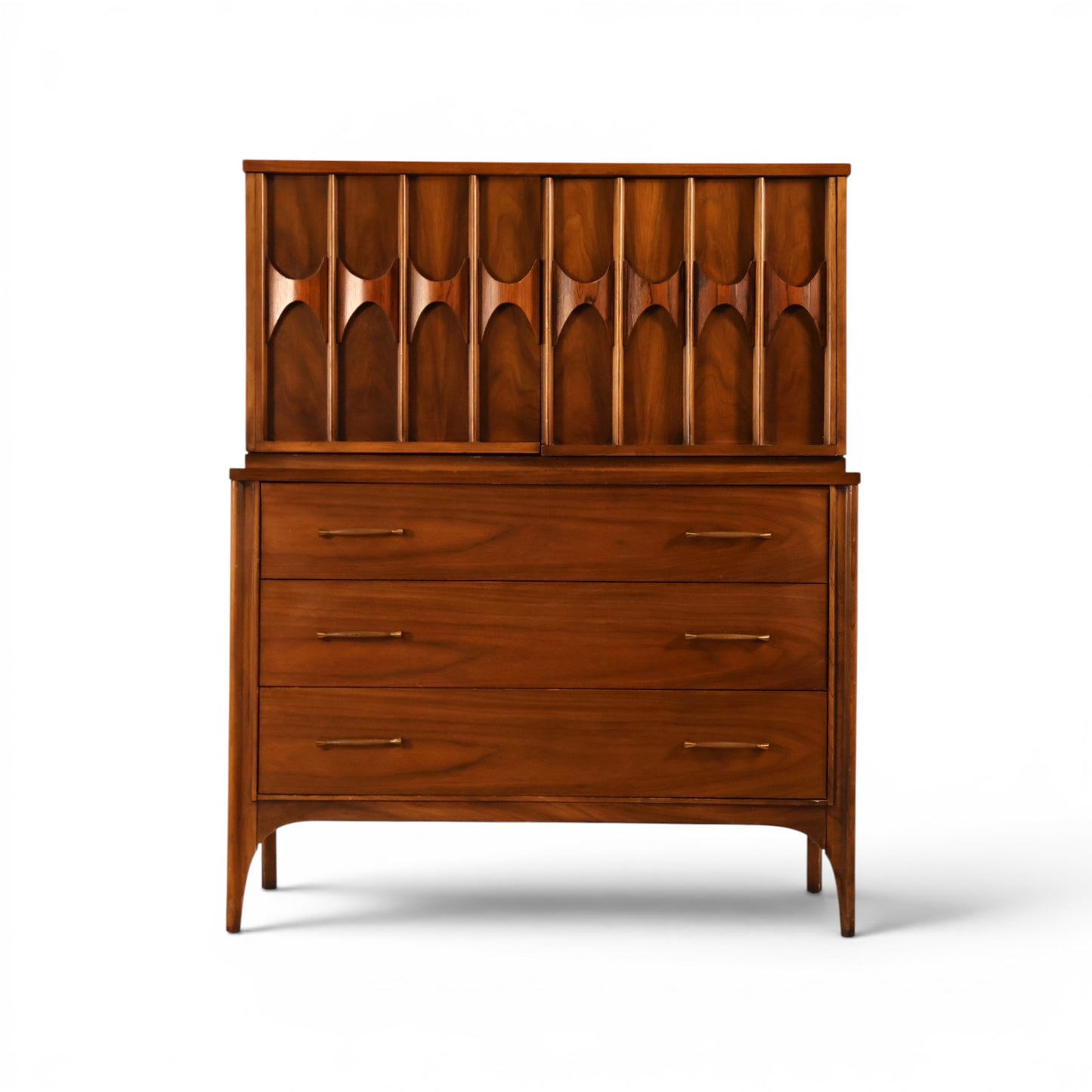 Kent Coffey Perspecta Vintage Mid Century Modern Highboy Dresser Armoire c. 1960s