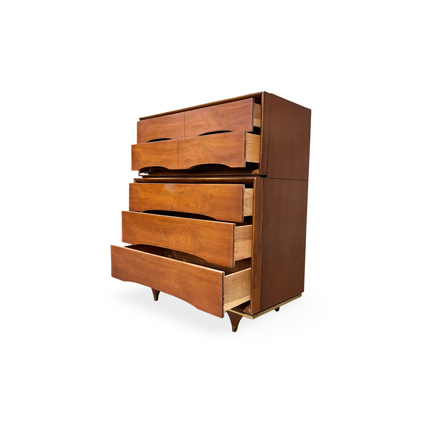 Kent Coffey Elegante Vintage Mid Centurt Modern Highboy Dresser c. 1960s