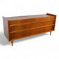 Edmund Spence Vintage Swedish Mid Century Modern 6 Drawer Lowboy Dresser c. 1960s