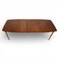 United Furniture Vintage Mid Century Modern Dining Table with 3 Leafs c. 1960s