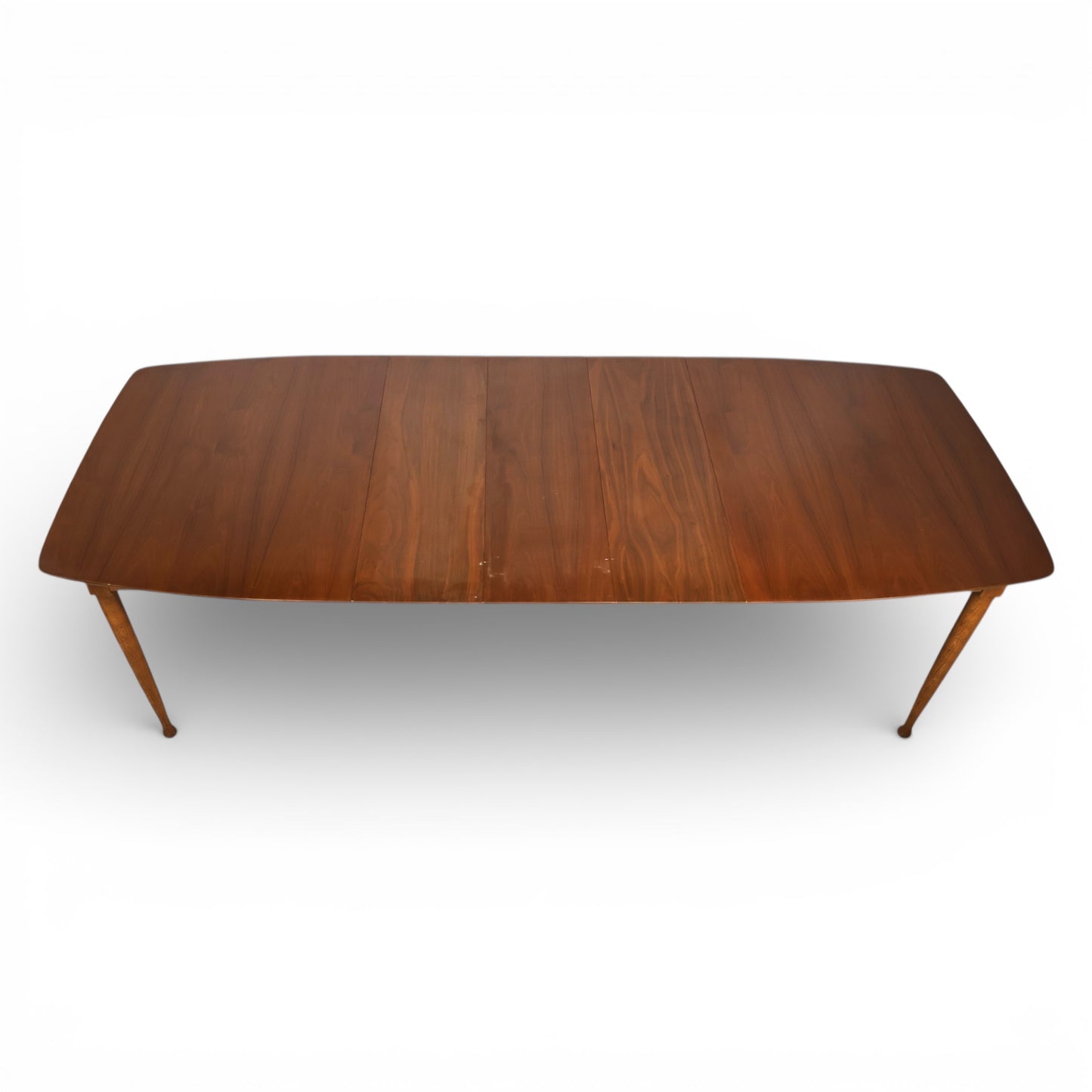 United Furniture Vintage Mid Century Modern Dining Table with 3 Leafs c. 1960s