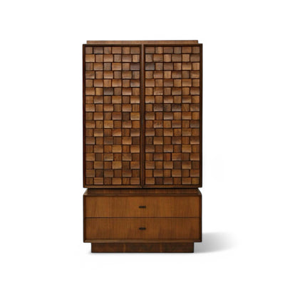 Tobago Paul Evans Style Vintage Mid Century Modern Brutalist Armoir... — front view