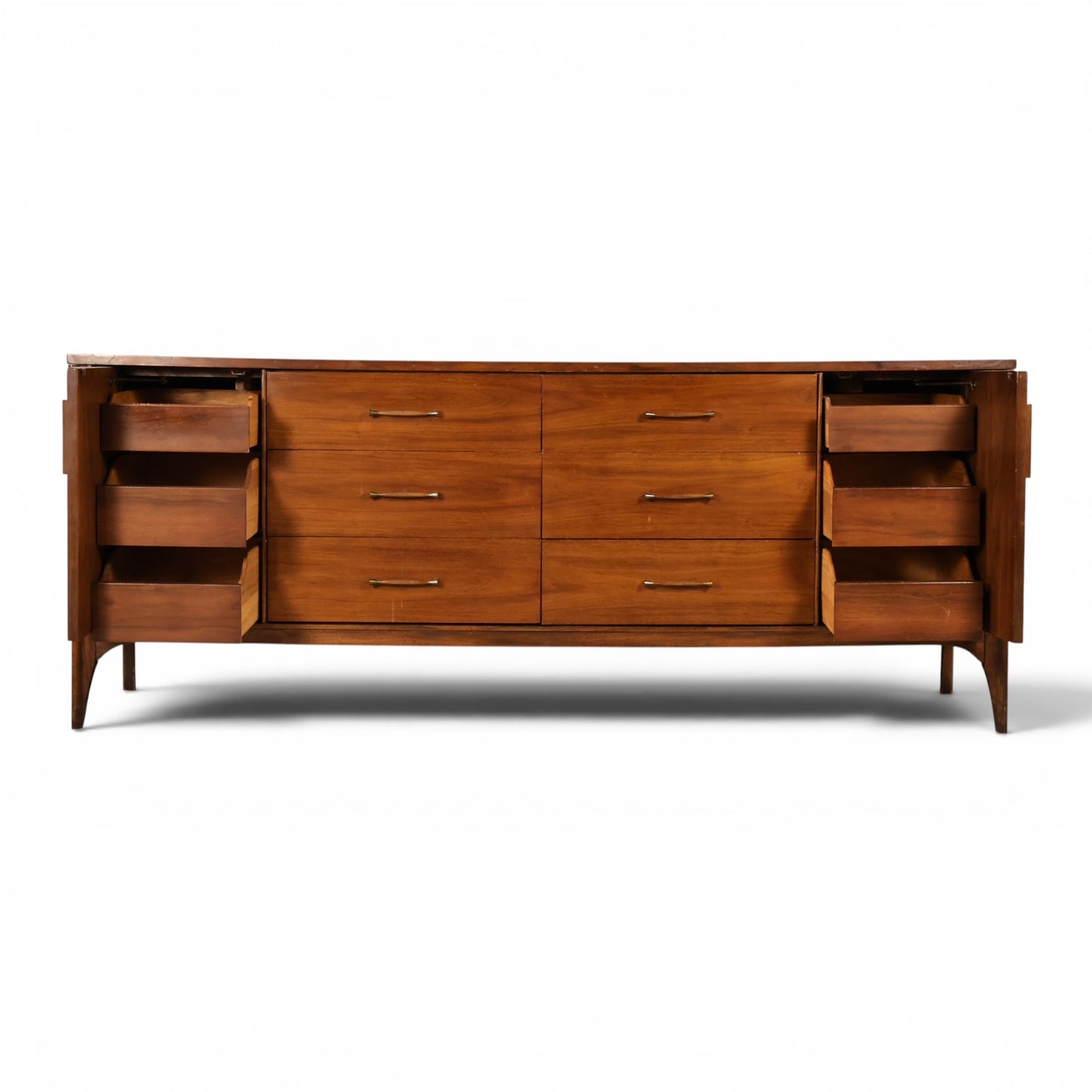 Kent Coffey Perspecta Vintage Mid Century Modern 12 Drawer Lowboy Dresser c. 1960s