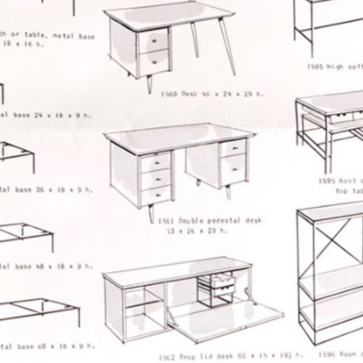 Paul Mccobb Planner Group Model 1561 Vintage Mid Century Modern Double Pedestal Desk c. 1950s