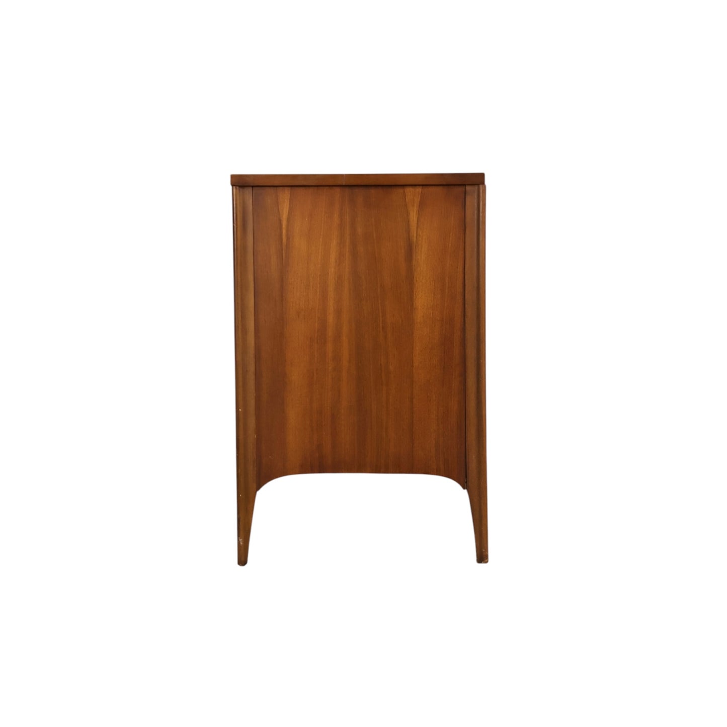 Kent Coffey Perspecta lowboy dresser side profile view in walnut