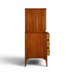 Kent Coffey Perspecta highboy dresser side profile with drawers open showing case depth