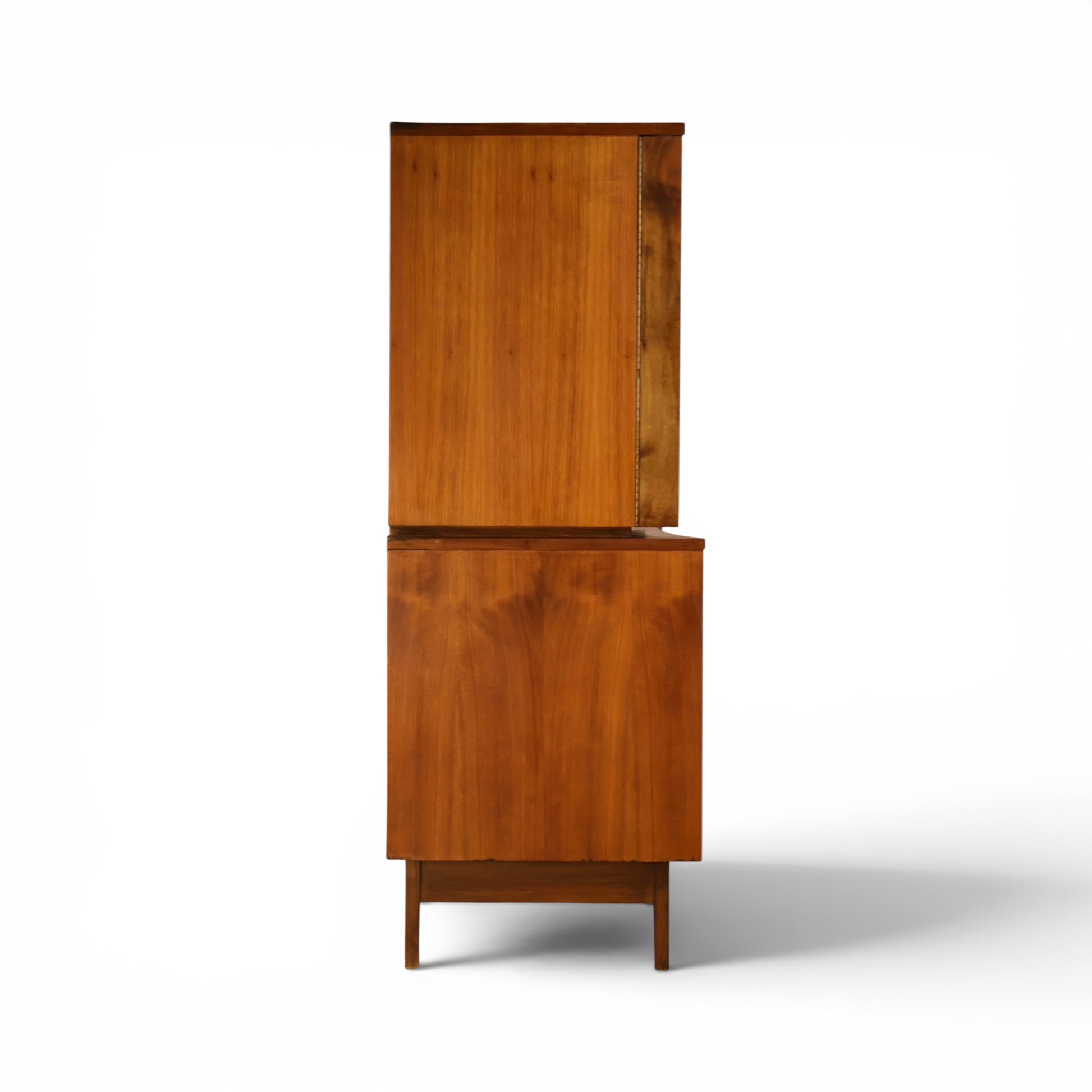 Young Manufacturing concave highboy dresser opposite side profile showing case depth