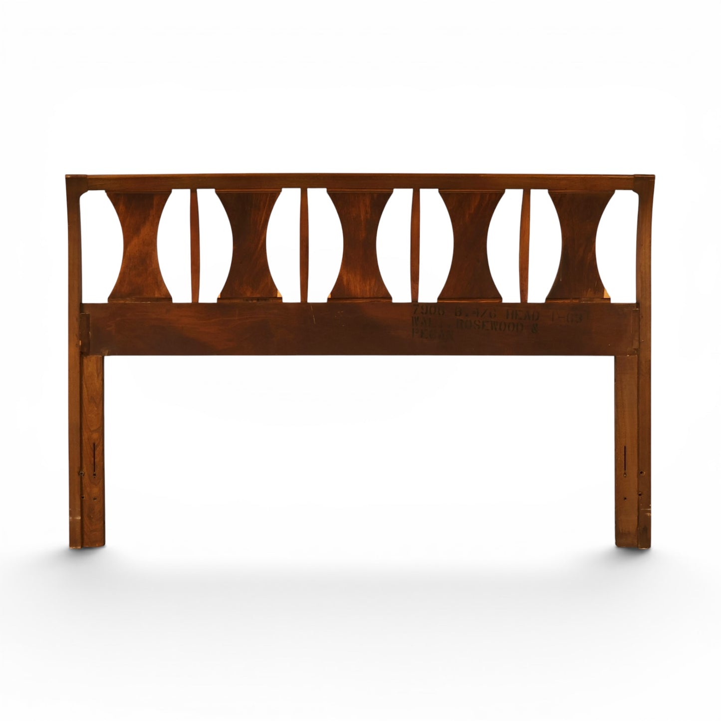 Kent Coffey Perspecta queen or full headboard straight on view in walnut
