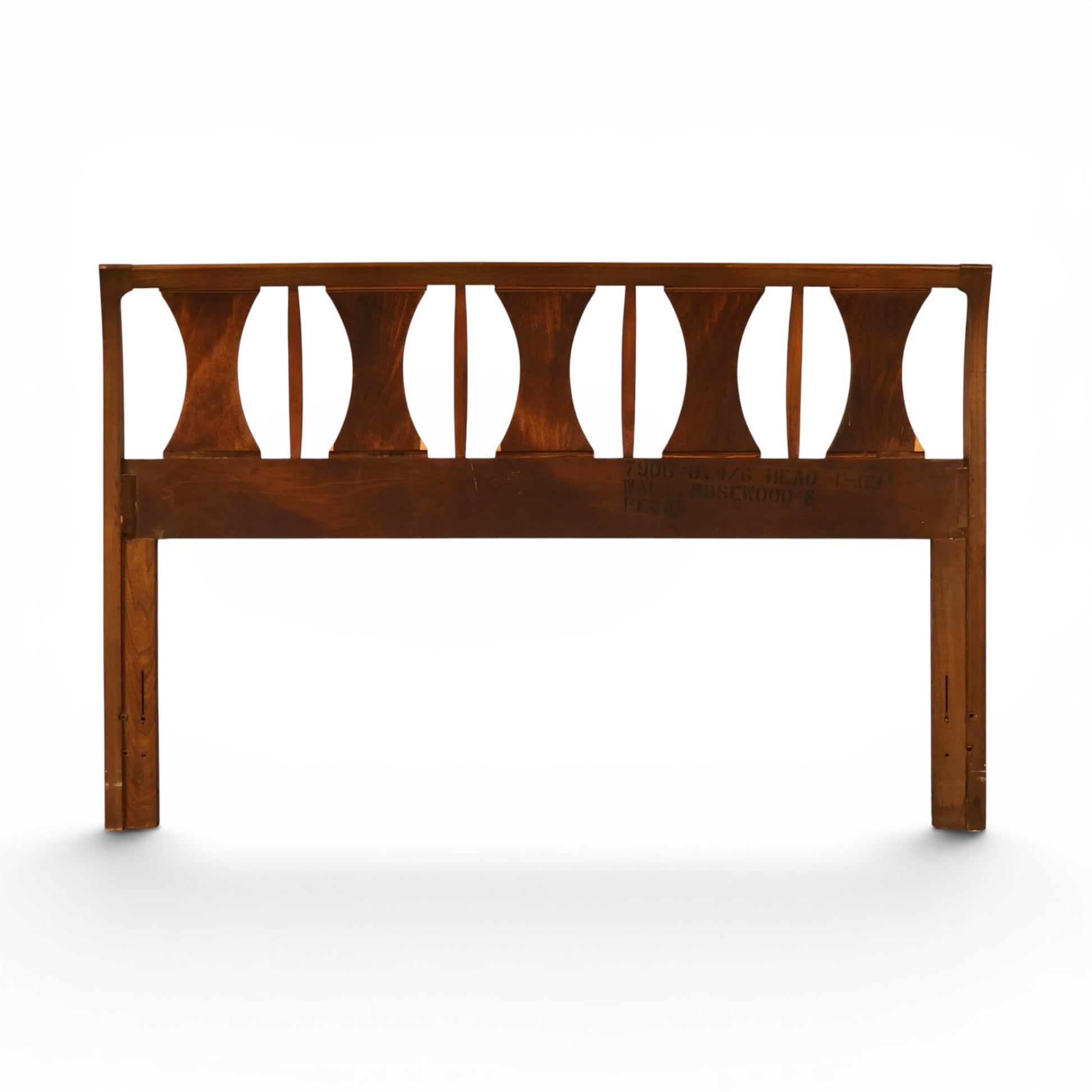 Kent Coffey Perspecta queen or full headboard straight on view in walnut