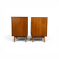 Young Manufacturing pair of nightstands straight on view showing matched grain