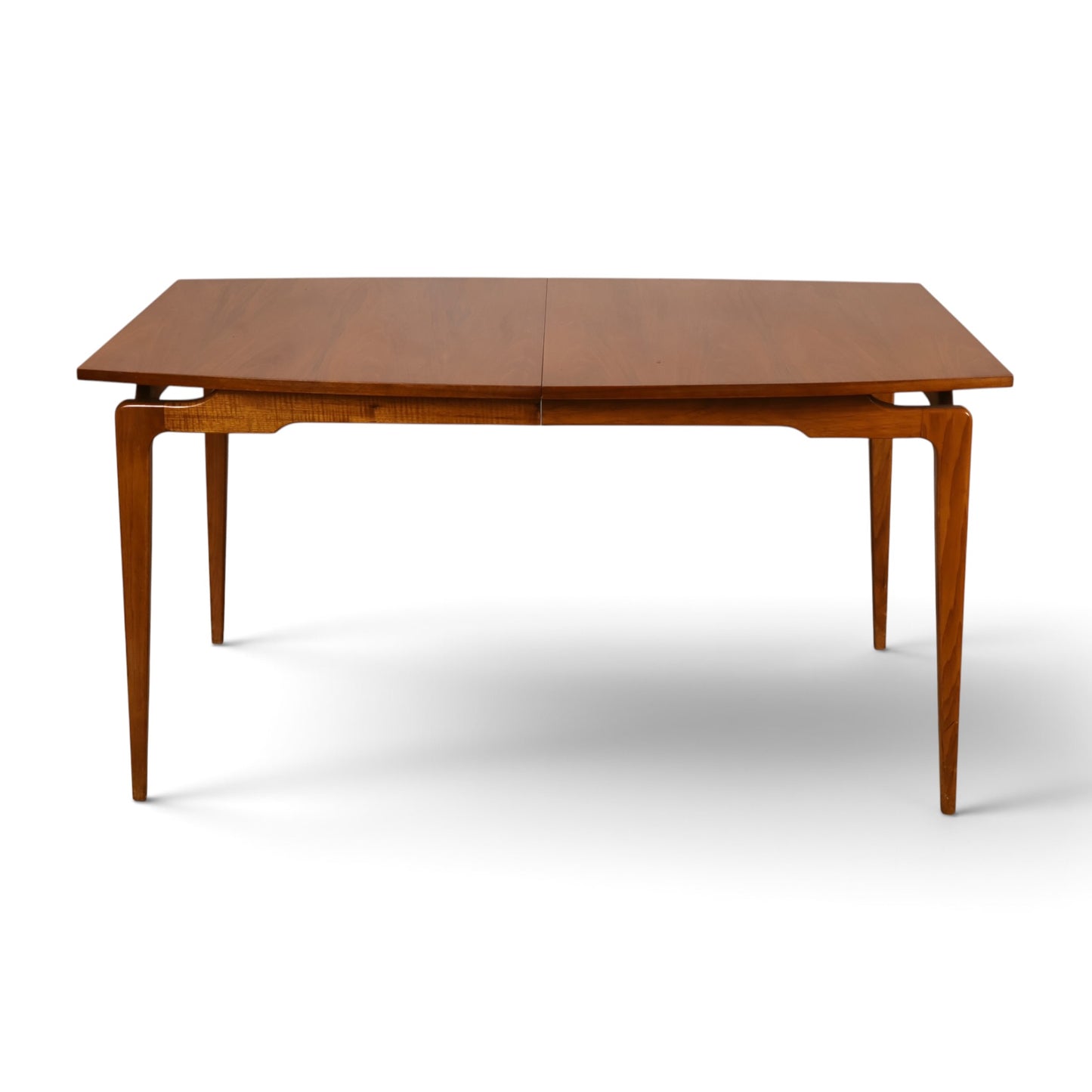 Young Manufacturing Contour mid century modern dining table three-quarter view extended