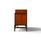 Helen Hobey Baker burl and walnut lowboy dresser side profile