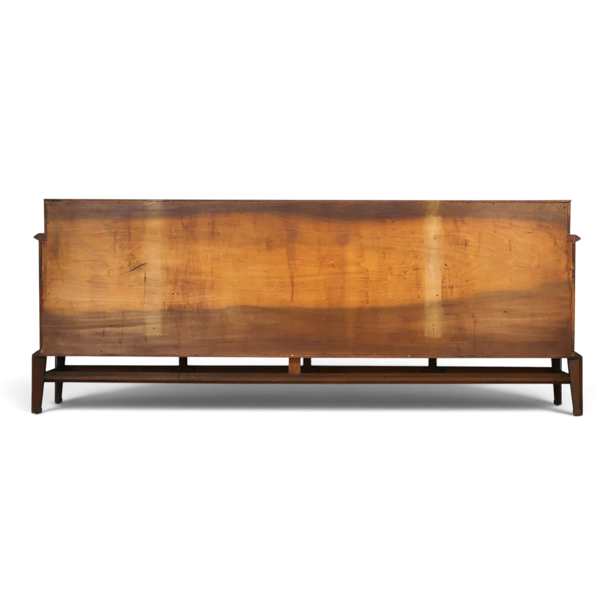 Helen Hobey Baker burl and walnut lowboy dresser back view
