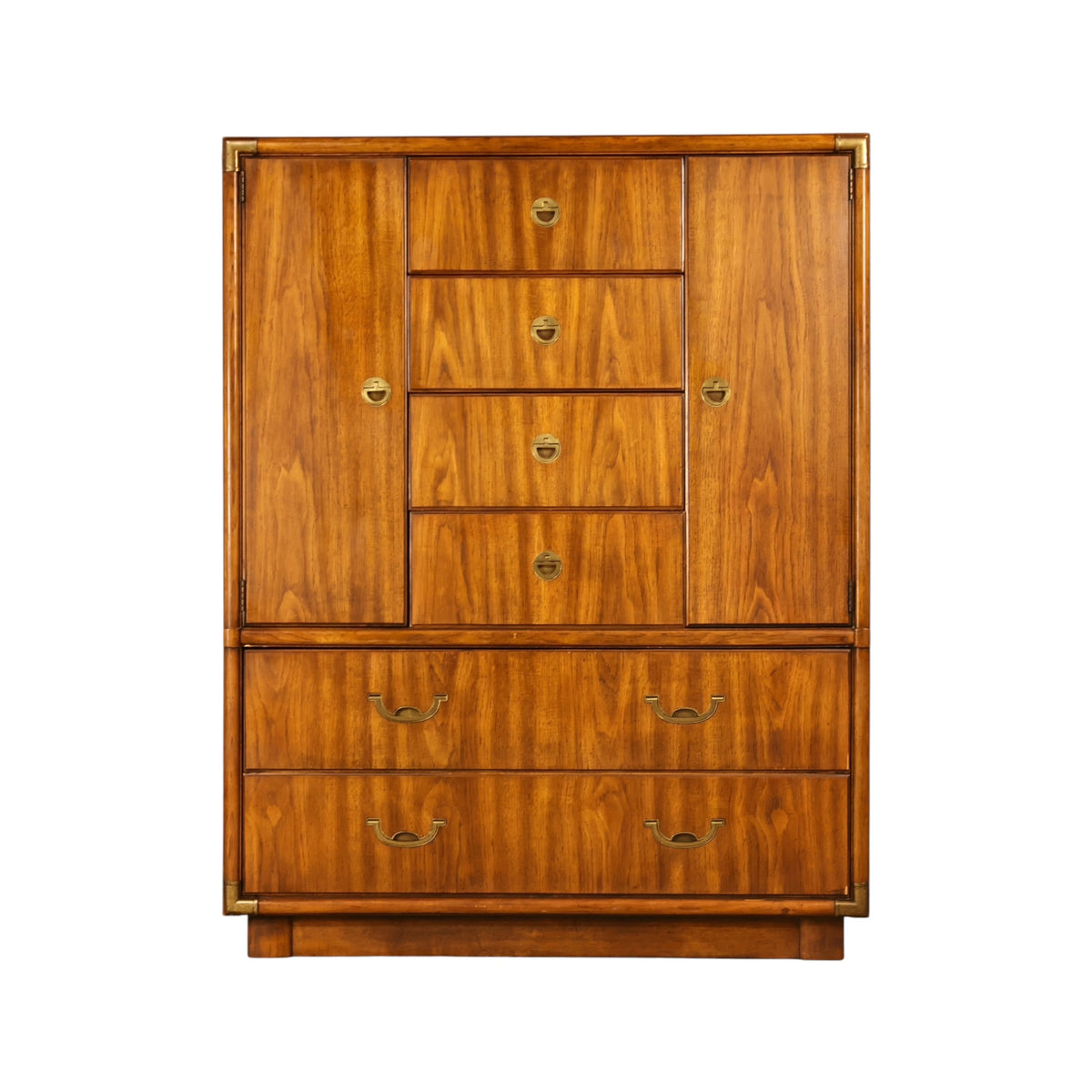Drexel Accolade campaign style gentleman's highboy dresser front view