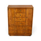 Drexel Accolade campaign style gentleman's highboy dresser angled front view