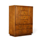 Drexel Accolade campaign style gentleman's highboy dresser three-quarter view