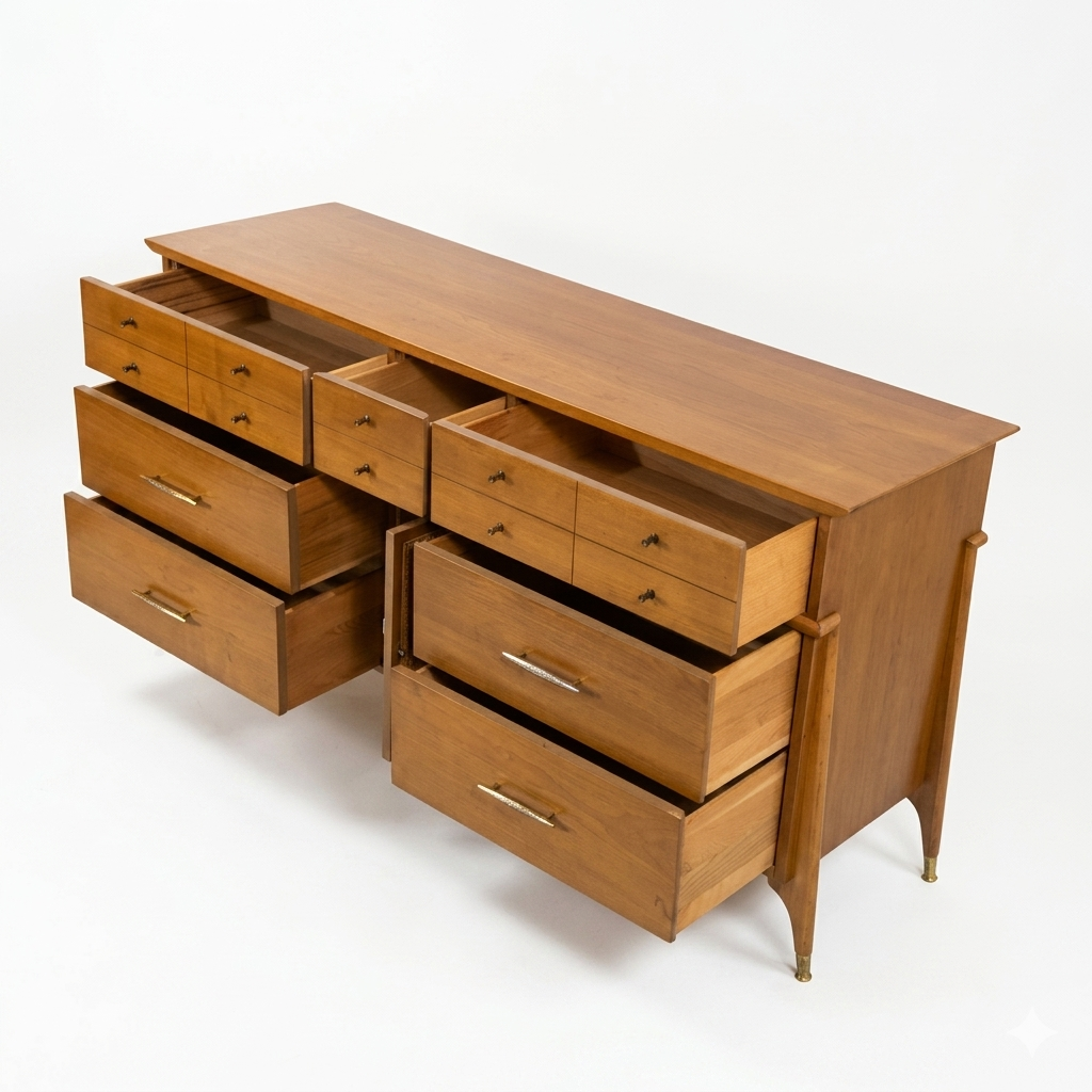 R-Way Vintage Mid Century Modern Lowboy Dresser c. 1960s